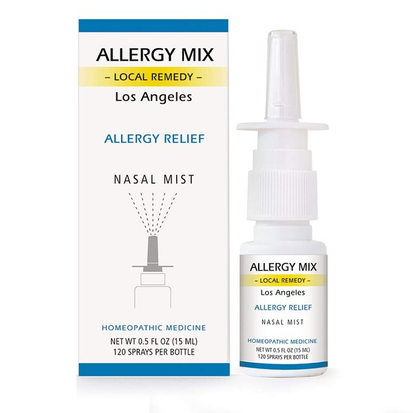 Allergy Mix, Allergy Relief, Los Angeles - Nasal Spray -Sinus Relief-Natural Allergy Medicine - 0.5 oz