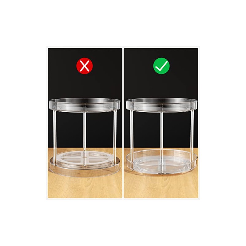 Relota Spice Rack Rotating 2 Tiers, Turntable Kitchen Organiser Small