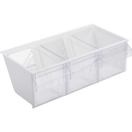 Westmark chute housing with 3 chutes, filling quantity per chute: 1 liter, plastic, 35.5 x 17 x 11 cm, Milano, white / transparent, 76072240