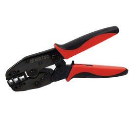 WETEC Crimping Pliers for 15-25-35 mm² | For Insulated & Non-Insulated Wire End Ferrules According to DIN 46228, with Ratchet Mechanism & Pressure Point Release | Crimping Pliers, Wire End Ferrule