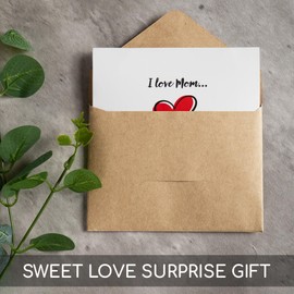 Funny Stick Man Love You Greeting Cards, Adorable Keepsake for Boyfriend Girlfriend, Romantic Pop-Up Love Card, Valentine’s Day, Birthday, Mother's Day Gifts for Mom from Kids, Gen Alpha (Love mom)