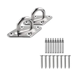 TopHomer 2 Pack Heavy Duty Ceiling Hooks, Stainless Steel Swing Brackets Wall Hammock Hanging Kit for Punch Bag, Yoga Hammock, Sing Chair