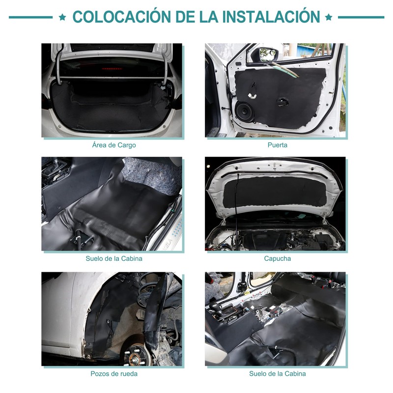 QUARKZMAN Car Sound Insulation Foam Thermal Insulation Bonnet 5mm Insulation