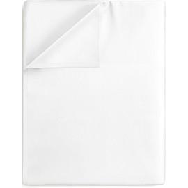 Good Sleep Bedding Queen Size Flat Sheet Only - Hotel Style 100% Egyptian Cotton Sheet, Soft & Breathable, Sateen Weave 800 Thread Count Queen Flat Sheet - White