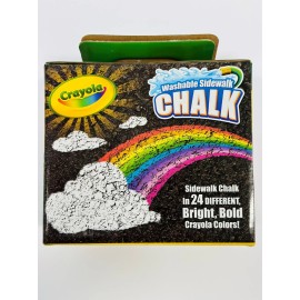Crayola *1-Box* Crayola Washable Sidewalk Chalks 24 Bright Bold Colors 51-2024