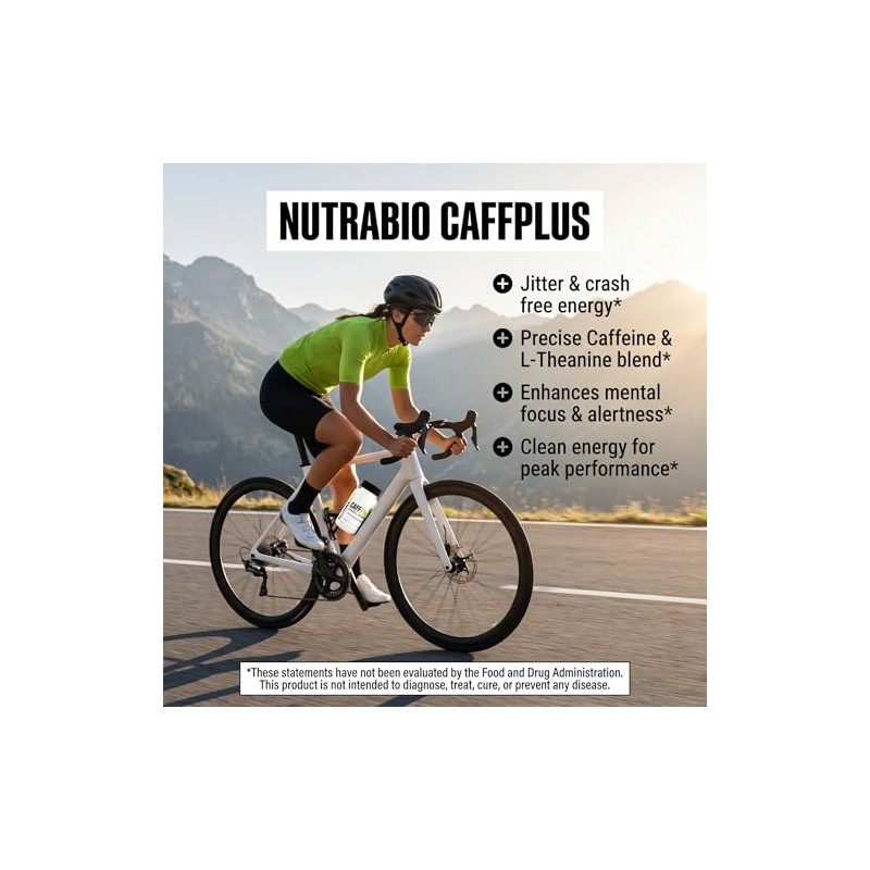 Nutrabio - CaffPlus - Cafeina de Doble Fuente con 200
