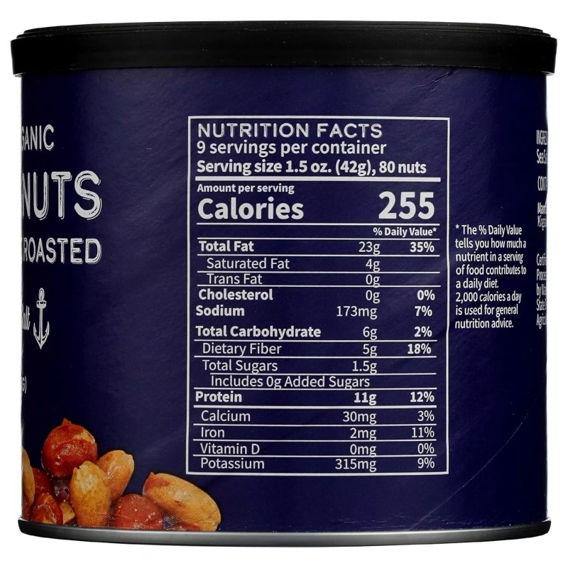 Cb`s Nuts Organic Kettle Roasted Sea Salt Peanuts 14 oz