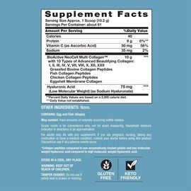 Multi Collagen Bio-Peptides Powder - Superior Absorption - Unflavored - 22oz