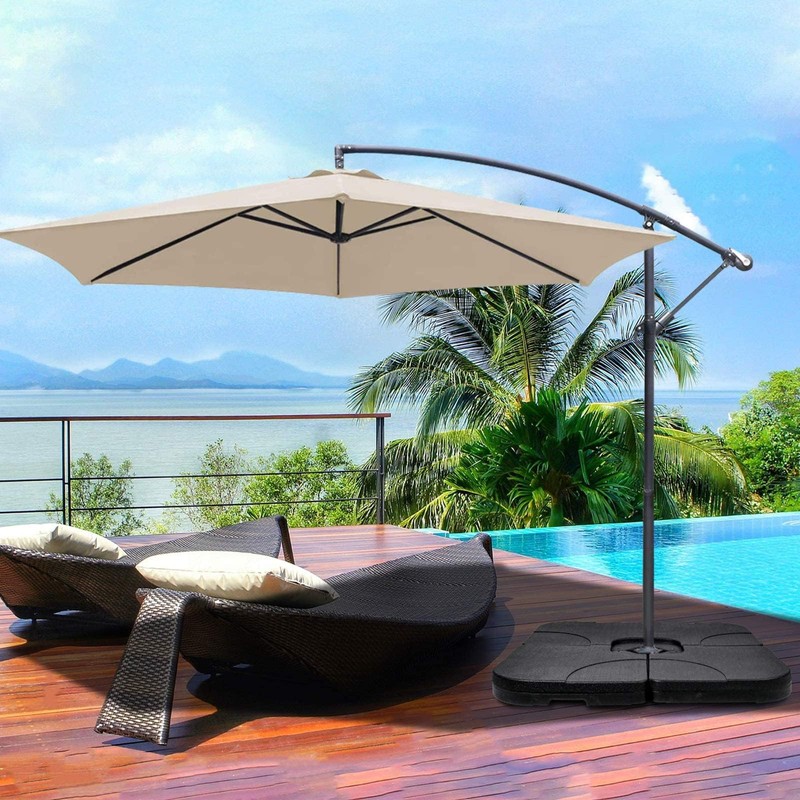 Simple Deluxe 4pcs 176lb Capacity Cantilever Offset Patio Umbrella Base