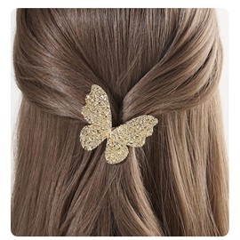 Butterfly Hair Clips for Women Gold Butterflies Clips for Hair Cute With Rhinestone Designs Hair Claws Spring Clamp for Women Large Hair Claw Clip Hair Clip for Thin Hair