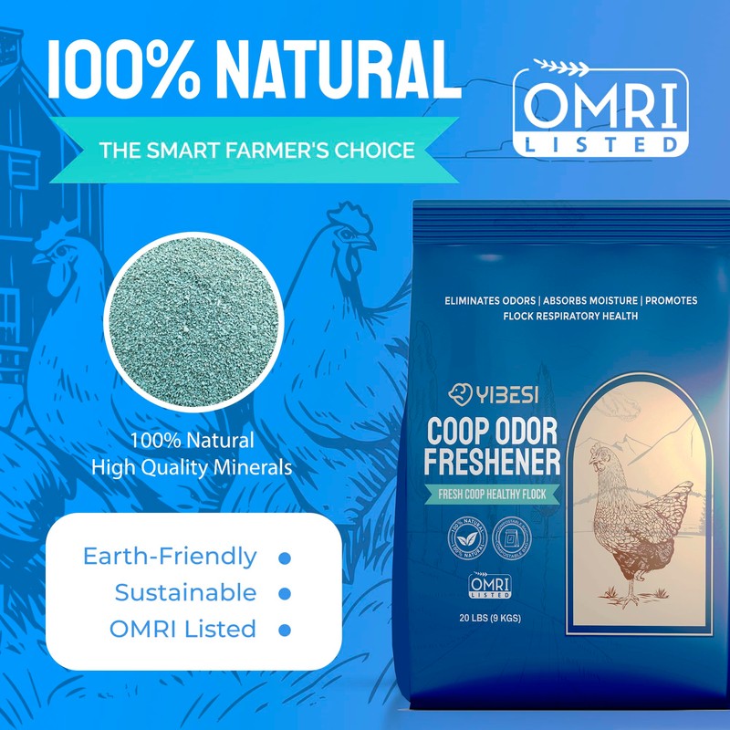 Chicken Coop Deodorizer – Natural Zeolite Odor Eliminator & Moisture