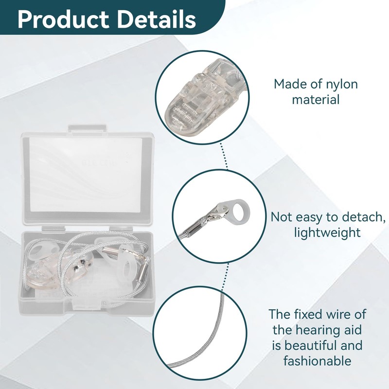 Single Ear Hearing Aids Clip, Anti Lost Portable Hearing Aid