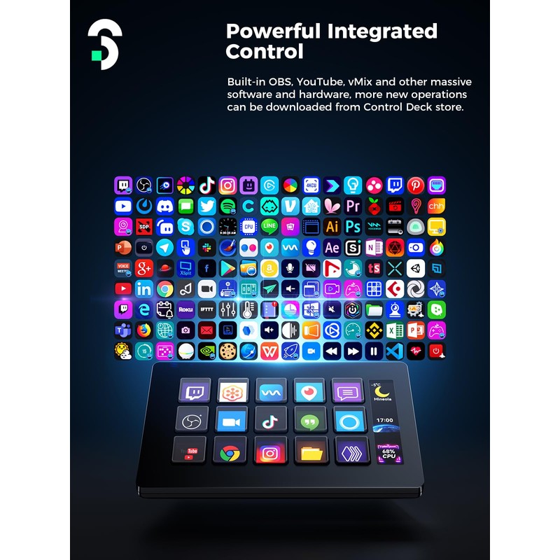 Stream Control Deck - SOOMFON Studio Stream Controller with 15