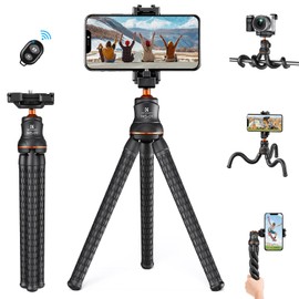KF CONCEPT Trípode para teléfono móvil, MS01 Gorillapod con mando a distancia Bluetooth, trípode flexible para smartphone y cámara, trípode con...    