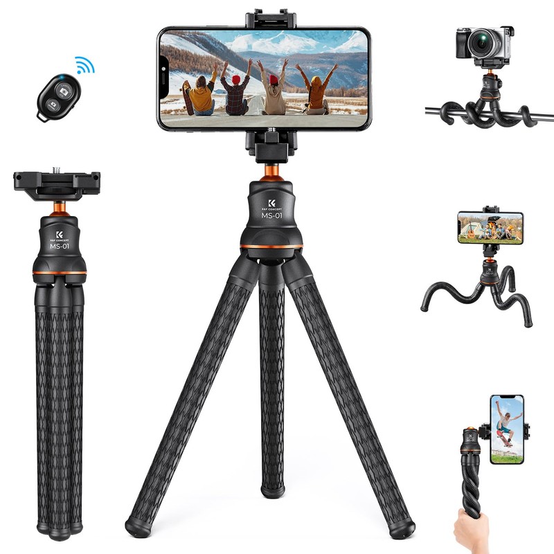 KF CONCEPT Trípode para teléfono móvil, MS01 Gorillapod con mando
