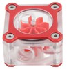 Water Cooling Flow Meter Transparent PMMA Computer Accessories G1/4 Thread(Rouge