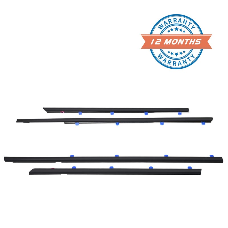ZONFANT 4 Pcs Car Outer Door Window Moulding Trim Weatherstrip