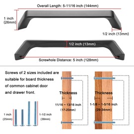 KOOFIZO 10 Pack 5 Inch Antique Brass Cabinet Pulls Vintage Brass Cabinet Handles Brass Hardware for Kitchen Cabinets Drawers P21 Bedroom Dresser Bathroom Vanity Cupboard