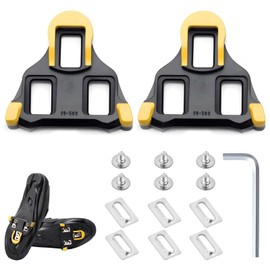 1 Pair Cleats for Bicycle Shoes, Cleats Set for SPD SL Cleats, with Mounting Accessories (Yellow)