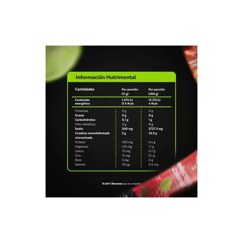 Electrolitos Creatina 45 Sobres Electroblend Creatine B Life Sabor Mix