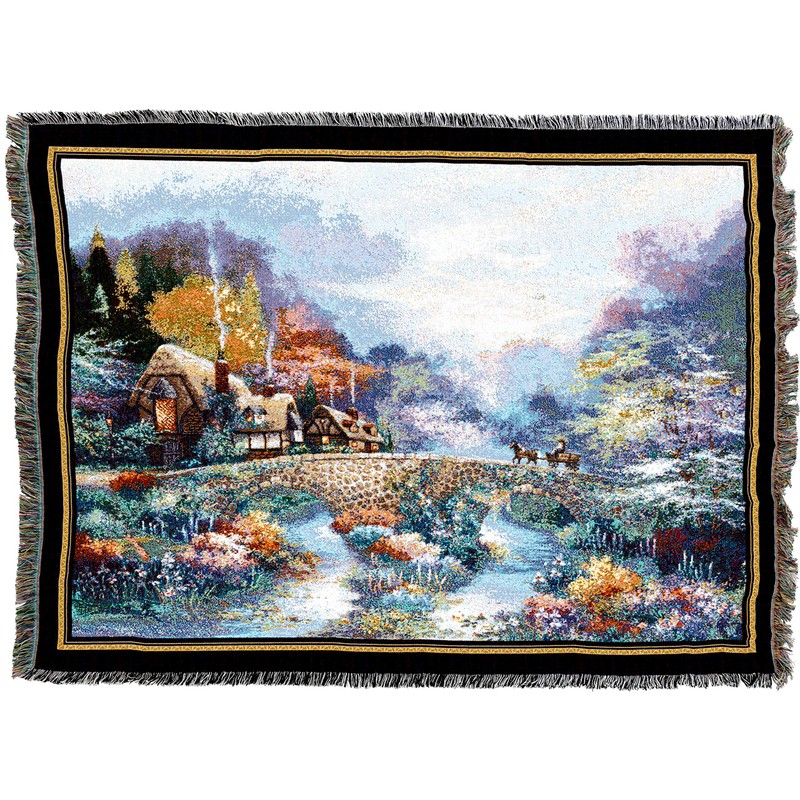 Going Home - James Lee - Blanket Throw Woven from