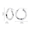 Hoops & Loops - Sterling Silver 15mm Twisted Click Top