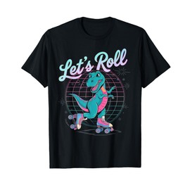 Roller Skating Party Favors Dinosaur Roller Skates Women T-Shirt