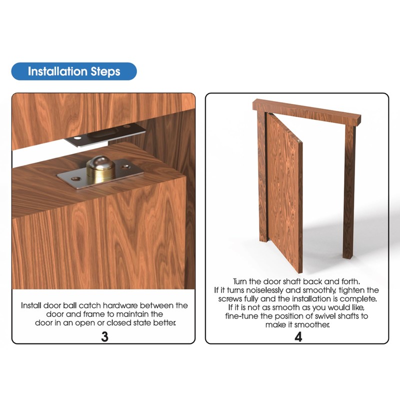 TheElves Pivot Hinge, Heavy Duty Pivot Hinge Hardware Kit 180°/360°