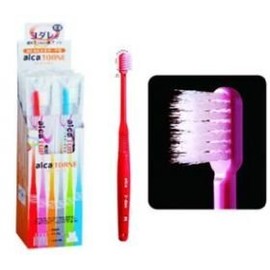 Alca TORNE (Bunk Flocked Tornado Type) Dental Clinic Toothbrushes, 4 Pieces (M (Medium)