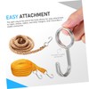 WHAMVOX 10pcs Stainless Steel Spiral Hooks Heavy Duty Organizer Hooks