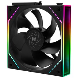 Thermalrlght TL-M12QR Case Fan, CPU Cooler Comes with ARGB Mirror Light Effect,PC PWM Silent Cooling with 1500RPM Speed,Reverse CPU Cooler Fan (120mm, Black)
