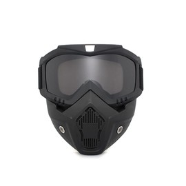 Baceyong Motorcycle Goggles Motocross Motorcycle Goggles Removable Glasses UV Protection Skiing Cycling Jet Helmet Mask