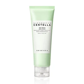 SKIN1004 Madagascar Centella Tea-Trica BHA Foam 4.22 onzas líquidas | Cuidado de limpieza profesional | Alivio de la piel propensa al acné