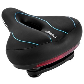 XPhonew Bike Seat Bicycle Saddle, Most Comfortable Wide Bike Saddle Soft Breathable Bicycle Seat Cushion with Taillight for Outdoor Mountain City Road Gel Comfort Hybrid Bikes