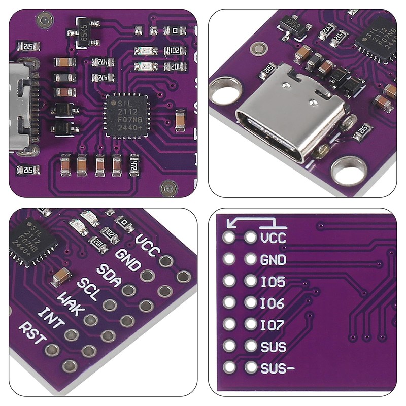 ALMOCN 1PCS CP2112 Adapter Type-C MCU-2112 Debug Board USB to