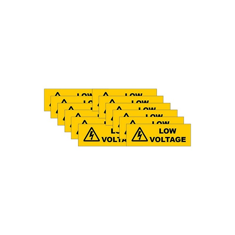 Low Voltage Electric Electricity Stickers Decals (12 Pack) Small .5x1.5