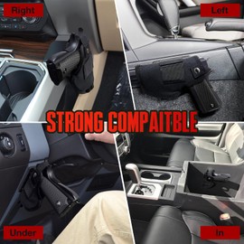 Magnetic Gun Mount Holsters for Car,Truck,Desk,Wall.Gun Holder,Concealed Gun Magnet for Vehicle,Fits Glock,M&P Shield Pistols Rack.Right/Left-Handed for Men/Women (1)