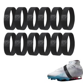 xutong Elastische Schuhbänder Set, 12 Stück, Schwarz, 6cm x 2cm, für Sportschuhe, Fußballschuhe, Turnschuhe und High Heels Fußball Basketball Volleyball Erwachsenes Kind