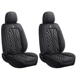 ANKIV Breathable Nappa Leather Car Seat Covers Universal Fit for Sedan SUV Auto Vehicle Seat Protector Cushions (Full Set 5 Seats,Black)