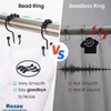 Resze 12 PCS Black Plastic Double Shower Curtain Hooks, Multi-Functional