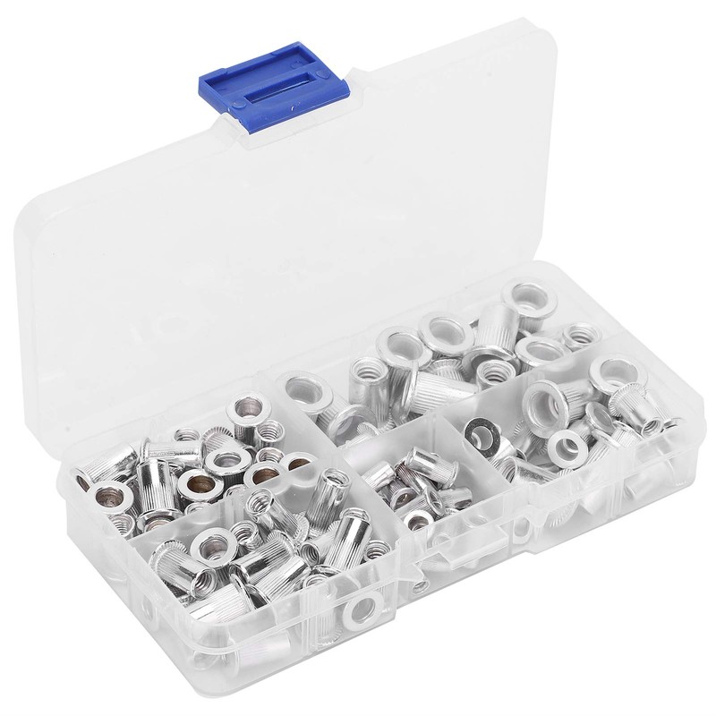 100Pcs Aluminum Rivet Nut Threaded Rivet Insert Nut, Rivet Nut