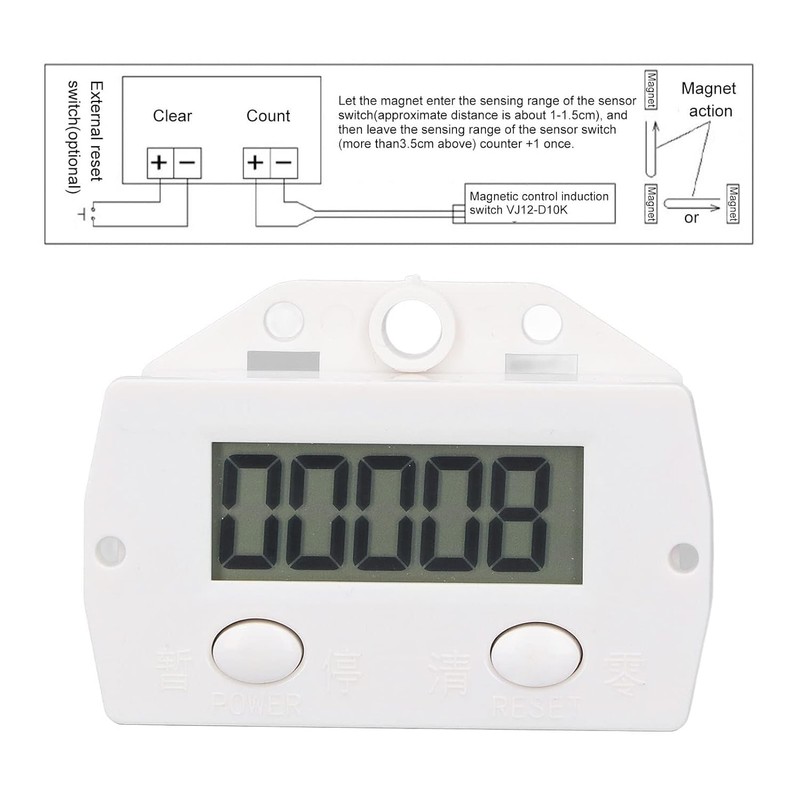 Digital Counter for Knitting Machine, 5-Digit 0-99999 LCD Electronic Counter
