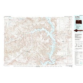YellowMaps La Plant SD topo map, 1:100000 Scale, 30 X 60 Minute, Historical, 1985, Updated 1988, 24.1 x 37.9 in - Polypropylene