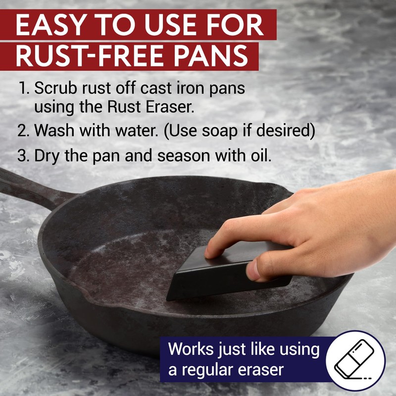 Impresa Cast Iron Rust Remover Erasers, 2-Pack XL - 4.75