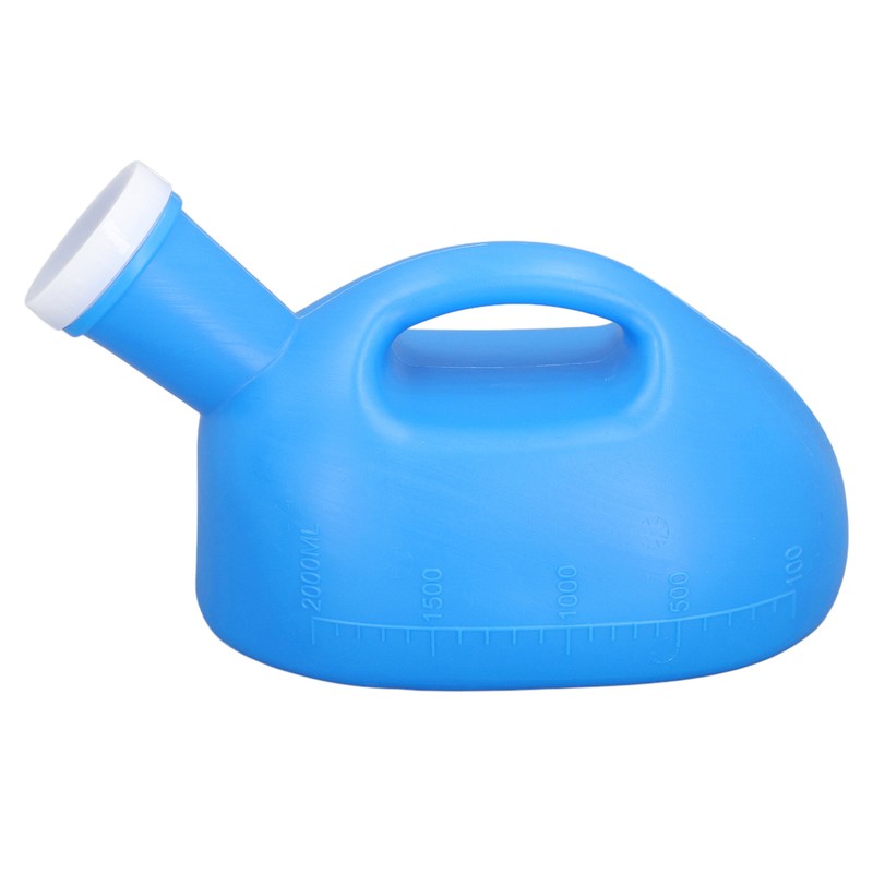 Male Urine Bottle 2000ml Ergonomic Large Opening Strong Plastic Large