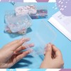 ISKYBOB 6 Packs Rectangle Small Clear Plastic Storage Containers Box