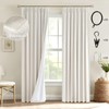 MIULEE Natural Pinch Pleated 100% Blackout Linen Curtains 102 Inch