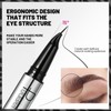 Curved Eyebrow Pencil with 10Pcs Stencils, 2-in-1 Dual-Ended Microblading Eyebrow