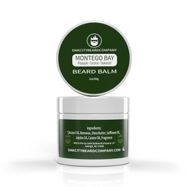 Oak City Beard Company- Acondicionador para barba de piña, coco y madera de teca Montego Bay de 2 onzas