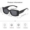 Appassal Retro Rectangle Sunglasses Women Men Trendy Vintage Square Sunnies